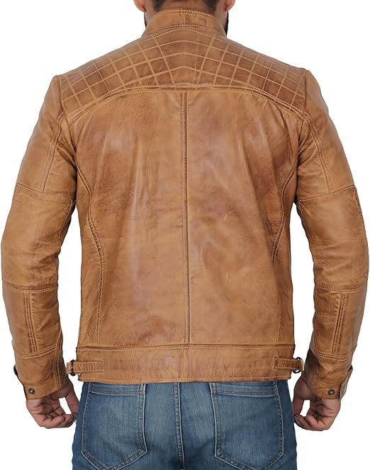 Camel Leather Jacket for Men