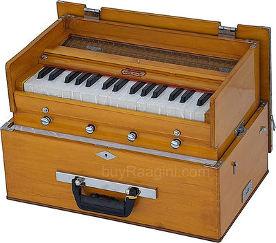 BINA 23B Deluxe, Harmonium, 2 1/2 Octaves, 32 Keys, Small, Portable, Compact, Special Reeds, Safri, Natural Color, Bag, Kirtan, Musical Instrument Indian (PDI- DAA) Brand: BINA