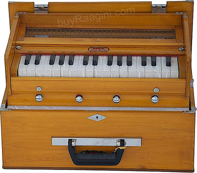 BINA 23B Deluxe, Harmonium, 2 1/2 Octaves, 32 Keys, Small, Portable, Compact, Special Reeds, Safri, Natural Color, Bag, Kirtan, Musical Instrument Indian (PDI- DAA) Brand: BINA