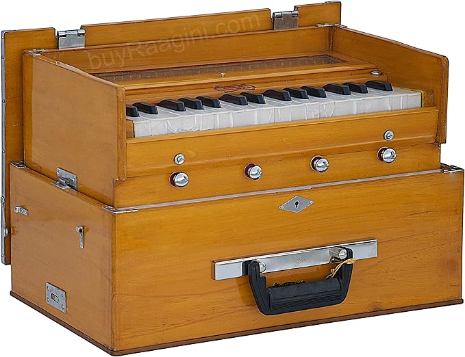 BINA 23B Deluxe, Harmonium, 2 1/2 Octaves, 32 Keys, Small, Portable, Compact, Special Reeds, Safri, Natural Color, Bag, Kirtan, Musical Instrument Indian (PDI- DAA) Brand: BINA