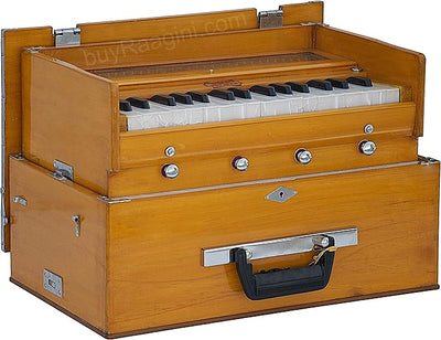 BINA 23B Deluxe, Harmonium, 2 1/2 Octaves, 32 Keys, Small, Portable, Compact, Special Reeds, Safri, Natural Color, Bag, Kirtan, Musical Instrument Indian (PDI- DAA) Brand: BINA