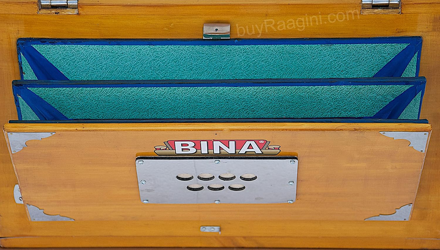 BINA 23B Deluxe, Harmonium, 2 1/2 Octaves, 32 Keys, Small, Portable, Compact, Special Reeds, Safri, Natural Color, Bag, Kirtan, Musical Instrument Indian (PDI- DAA) Brand: BINA