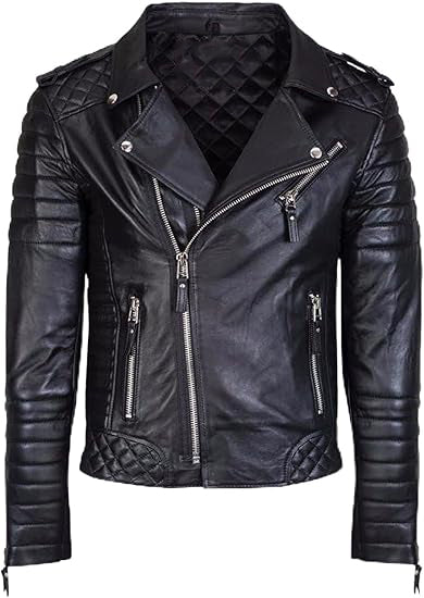 Golden Kings  Leather Jacket For Men Black Biker