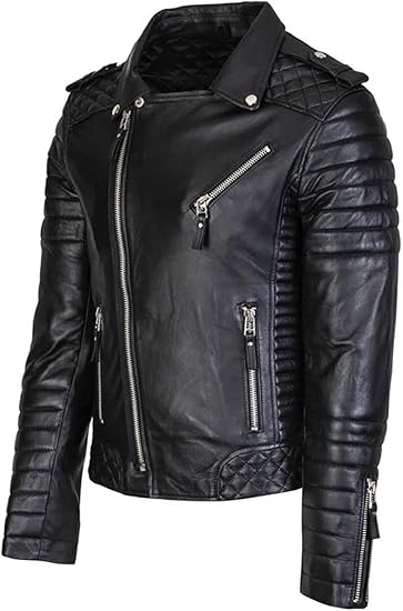 Golden Kings  Leather Jacket For Men Black Biker
